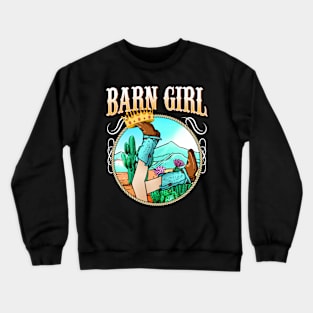 Barn Girl I Equestrian Pony Horse Fan Crewneck Sweatshirt